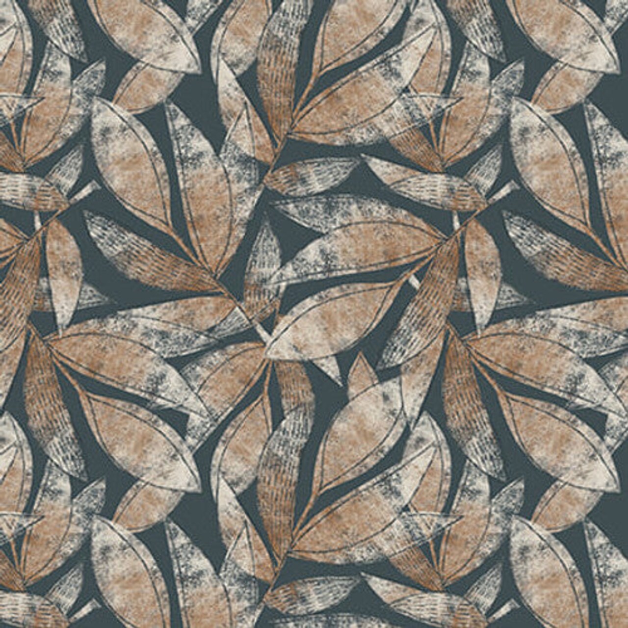 Fabric Blank Quilting Fawn Leaves Zanzibar by the Quarter Yard 3406-39